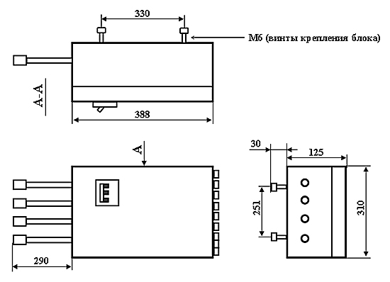 Размеры блока БКЭ-2