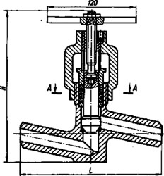 Рис.1. Схема клапана запорного PN 6,3