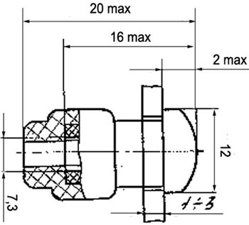 Рис.1. Габаритный чертеж фонаря ФМ-4