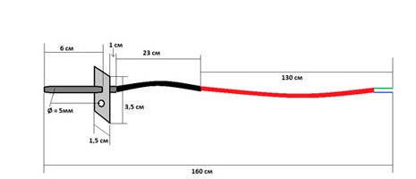 Схема габаритных размеров размеров KG Elektronik PT-1000